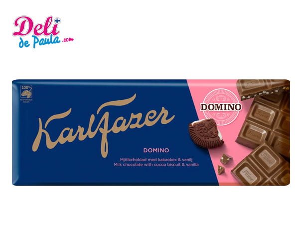 Karl Fazer Domino chocolate con leche 195 g - Deli de Paula