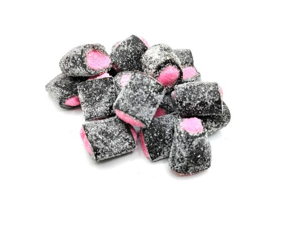 Regaliz con relleno de Frambuesa 100g
